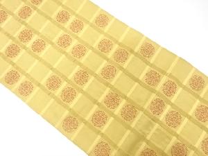 ふくれ織光悦垣に華文模様織出し袋帯